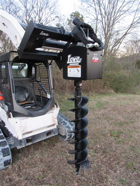 fence post auger skid steer|best auger post hole digger.